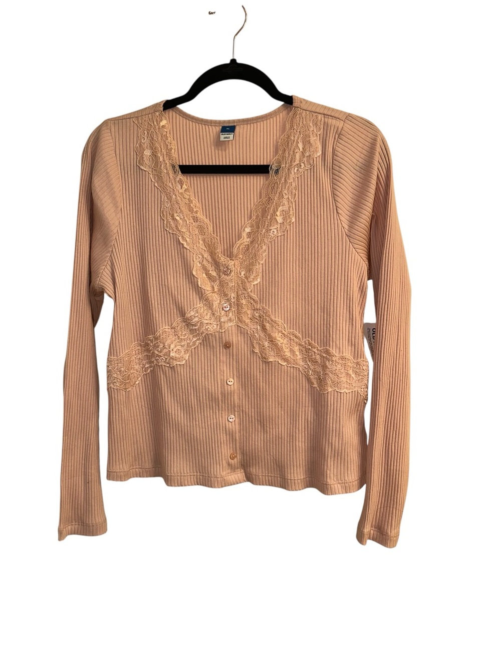 NWT Old Navy Lace Trim V Neck Top - XL